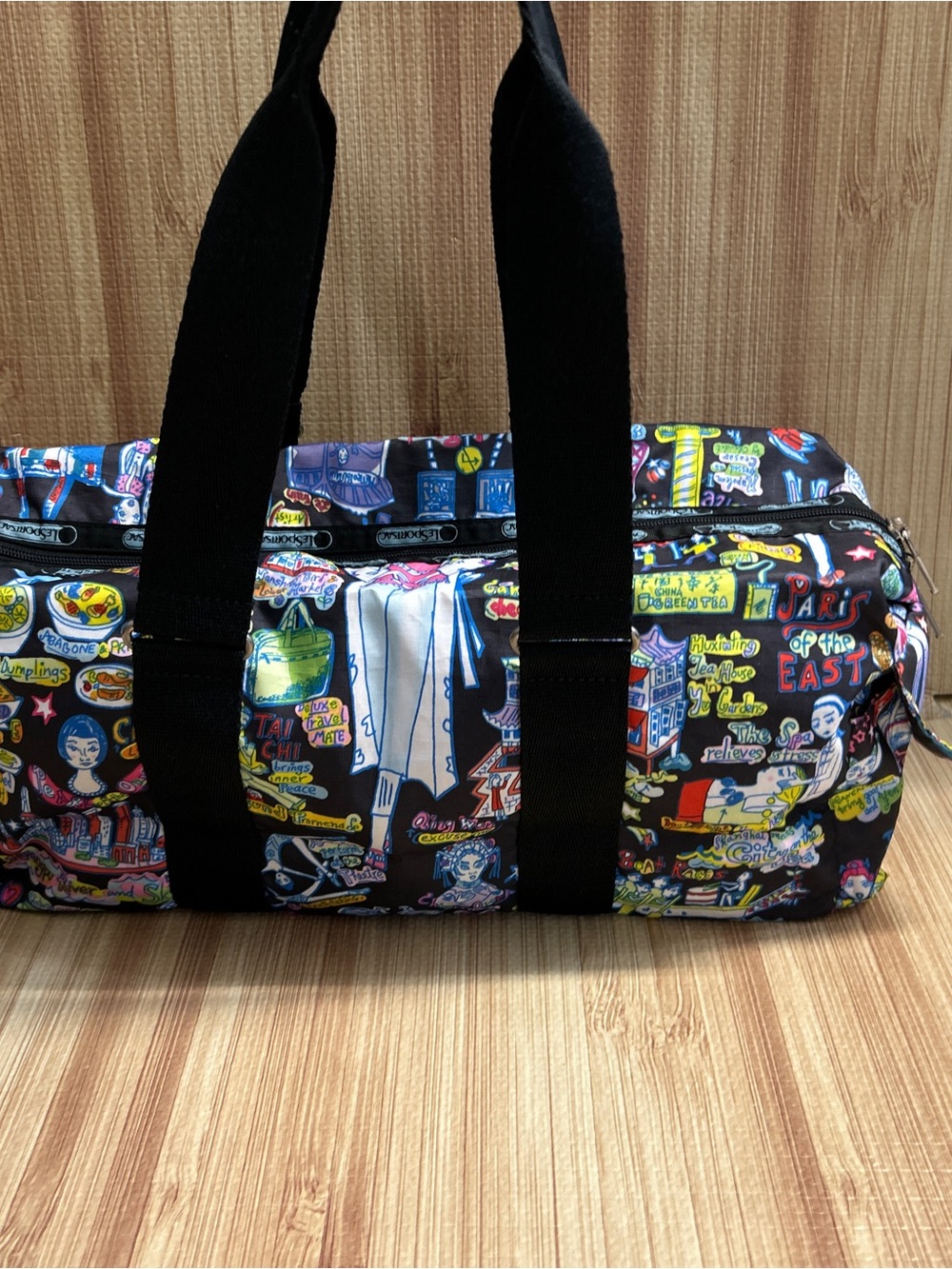 LeSportsac Sara Schwartz Night Life Mini Boston Duffle Bag - Picture 6 of 16